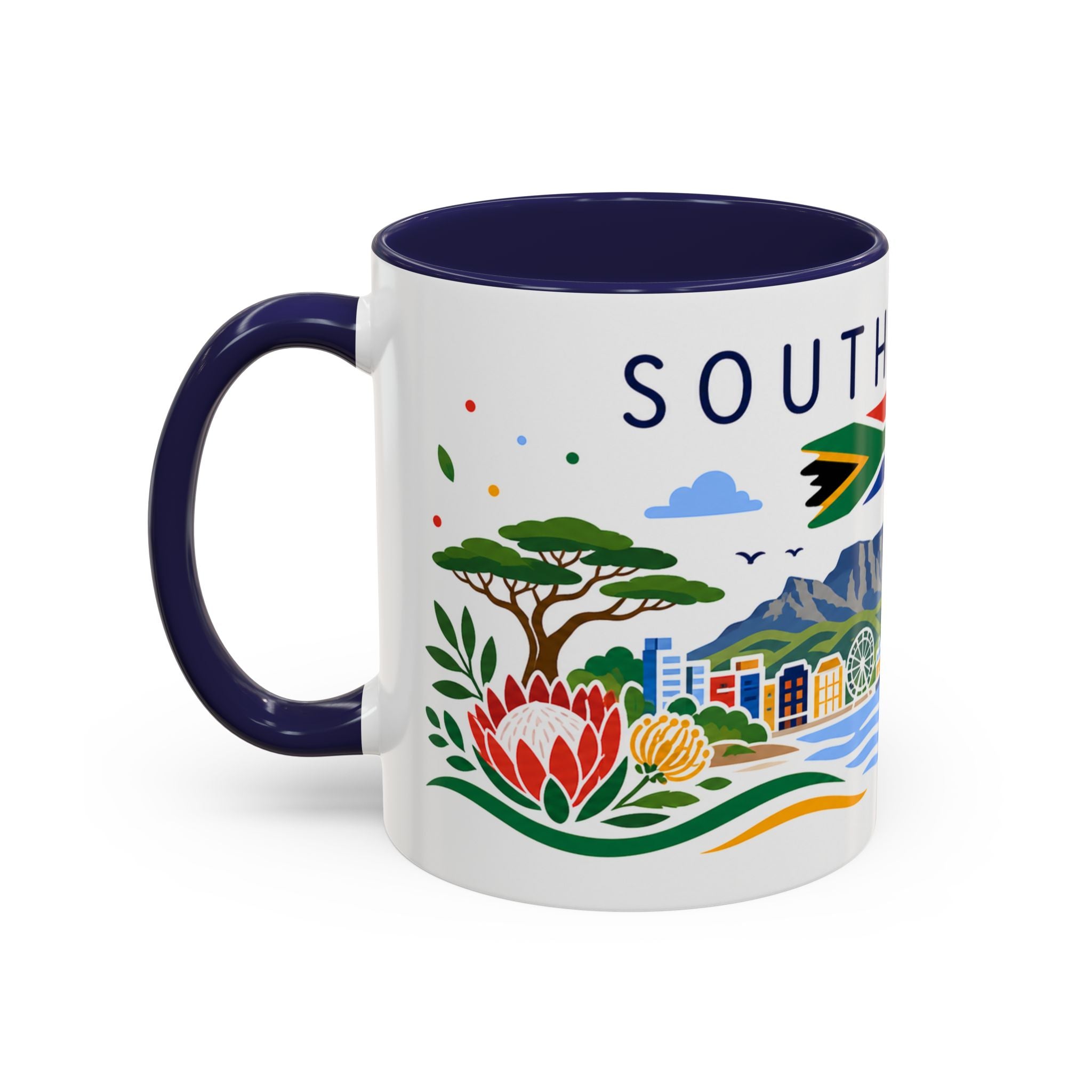 South Africa Coffee Mug | Travel Souvenir Accent Mug | Country Gift Ceramic Cup 11oz 15oz