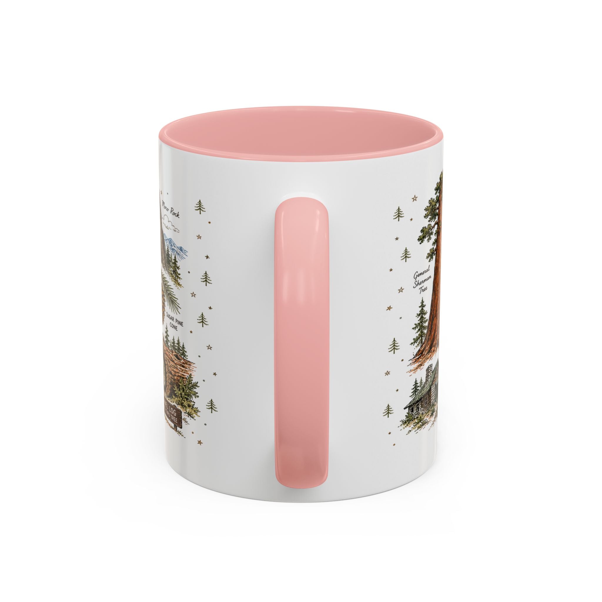 Sequoia Coffee Mug | National Park Hiking California Gift | Accent Color Ceramic 11oz 15oz