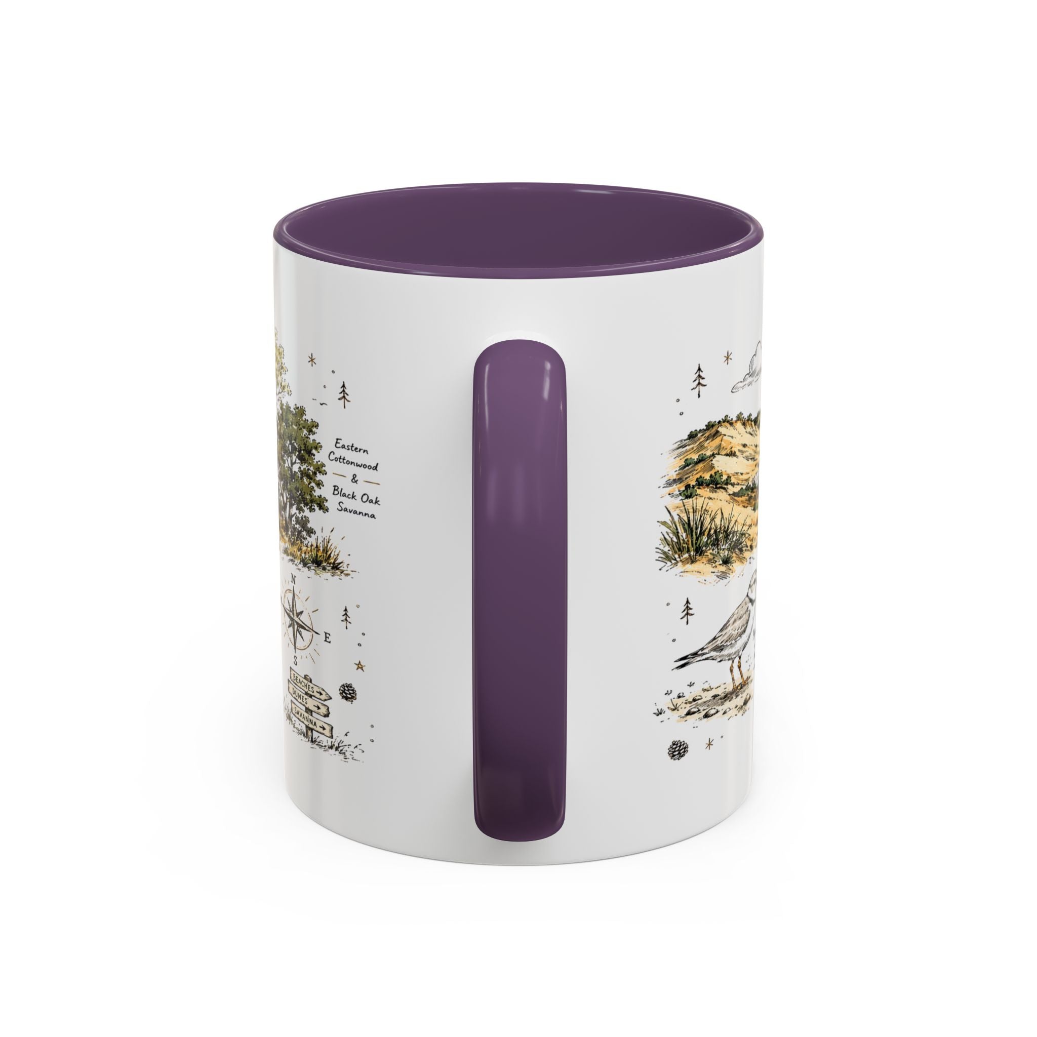Indiana Dunes National Park Coffee Mug | Indiana Lake Michigan Beach Gift | Accent Color Ceramic 11oz 15oz