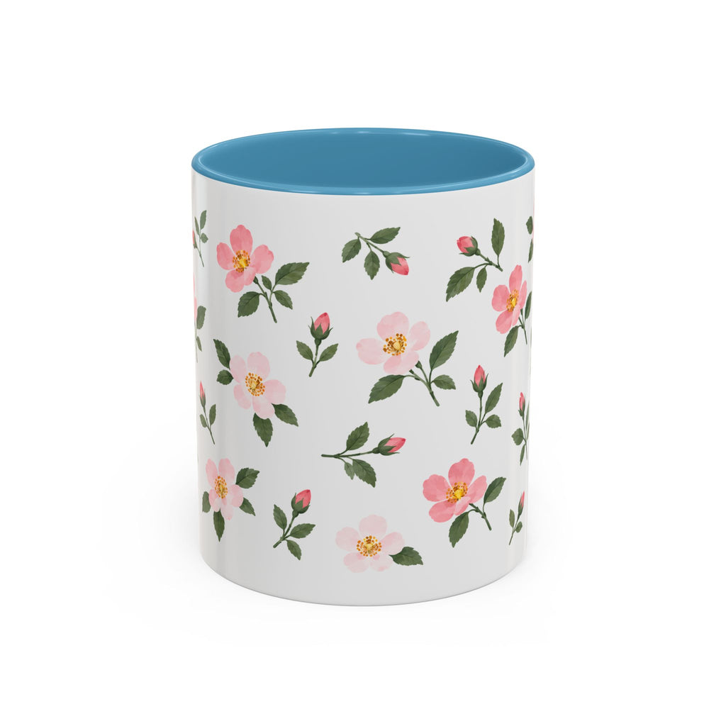 Iowa Wild Rose Mug, State Flower Floral Coffee Cup, 11oz Botanical Gift
