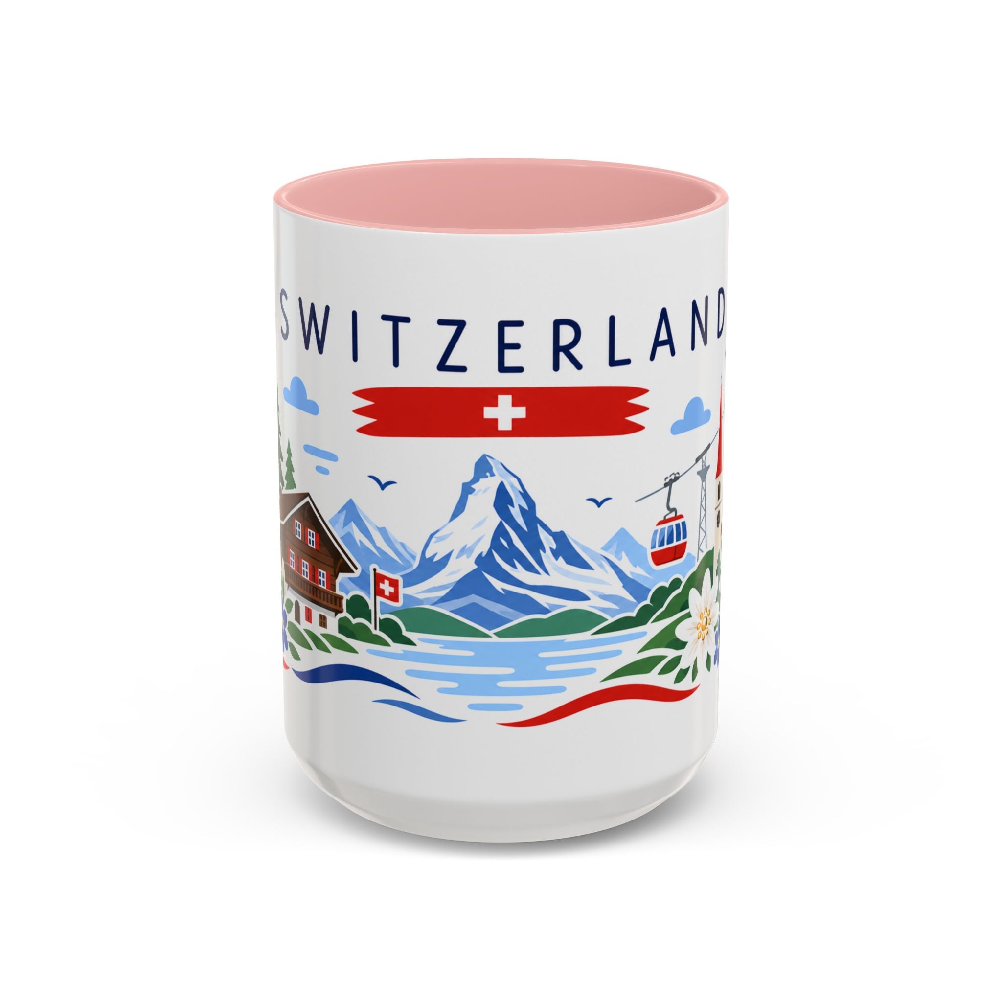 Switzerland Coffee Mug | Travel Souvenir Accent Mug | Country Gift Ceramic Cup 11oz 15oz