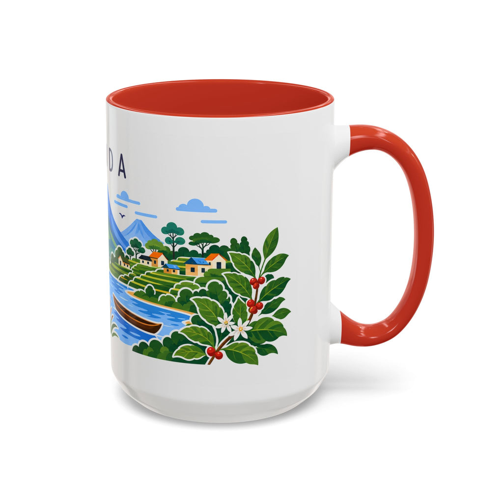 Rwanda Coffee Mug | Travel Souvenir Accent Mug | Country Gift Ceramic Cup 11oz 15oz