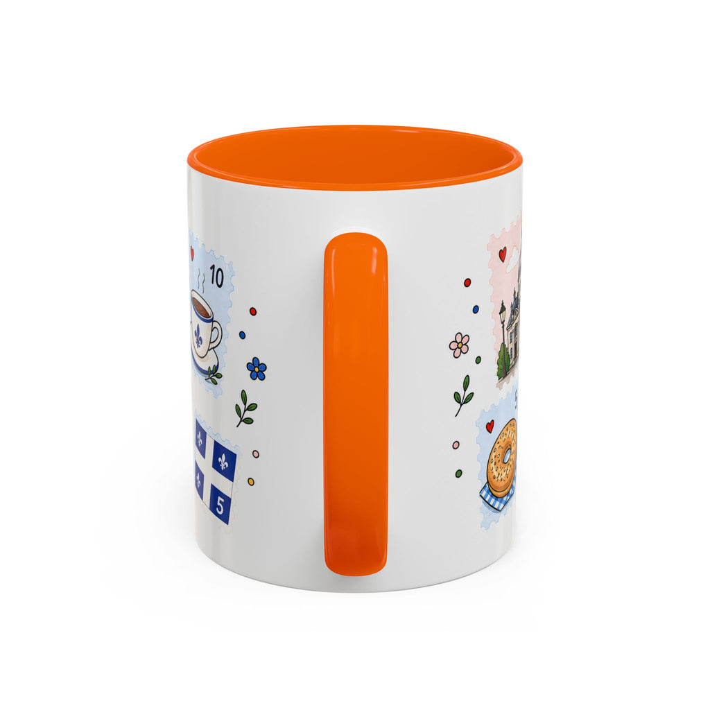 Montreal Coffee Mug | Postage Stamp Collage Mug | Travel Souvenir Accent Cup 11oz 15oz