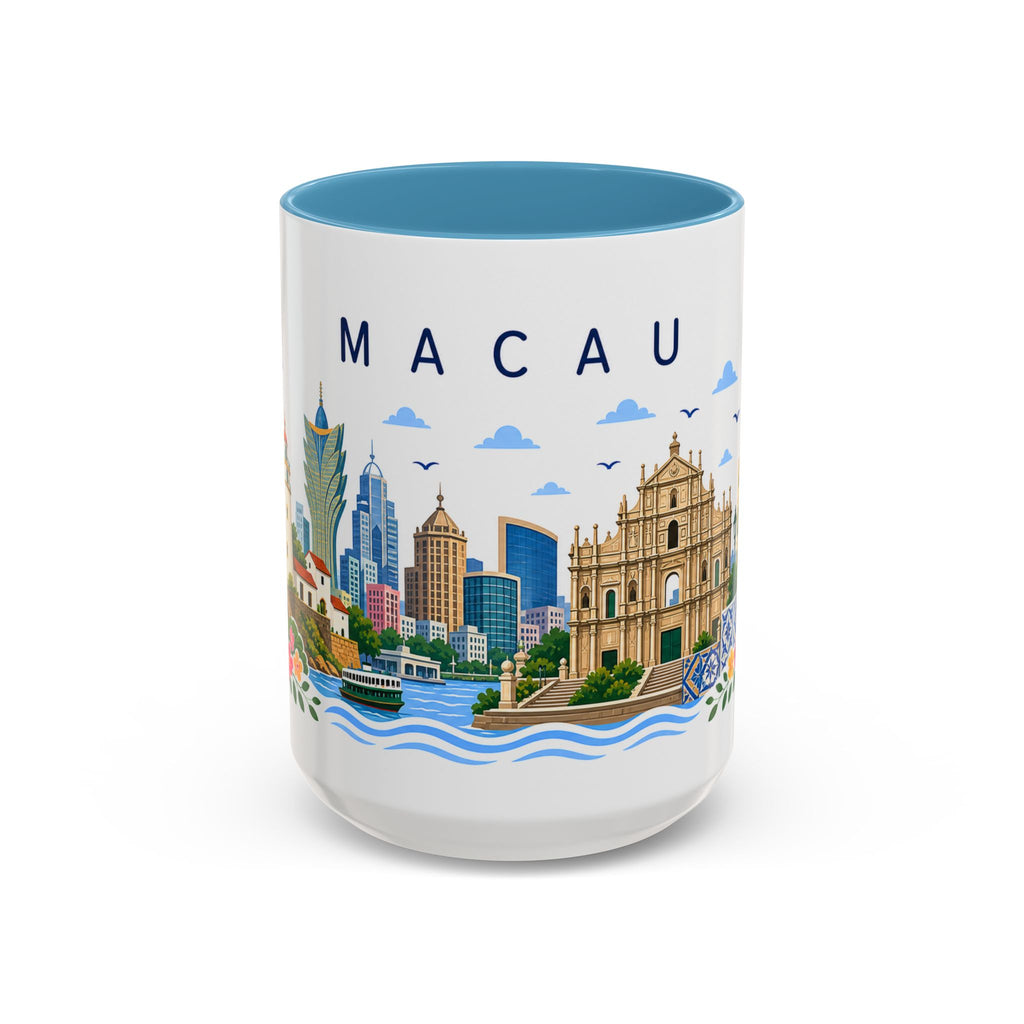 Macau Coffee Mug | Travel Souvenir Accent Mug | Place Gift Ceramic Cup 11oz 15oz
