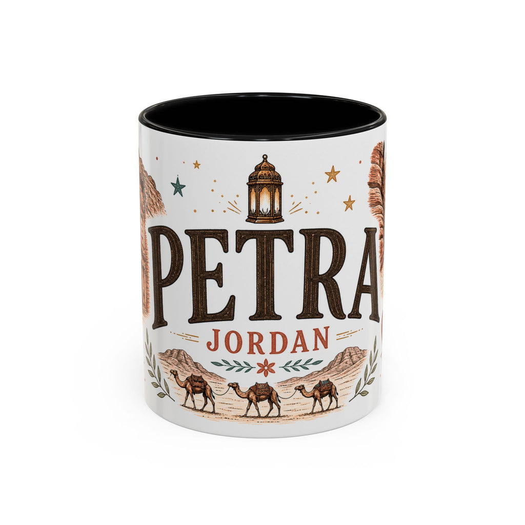 Petra Coffee Mug | Travel Destination Souvenir Gift | Accent Color Ceramic 11oz 15oz