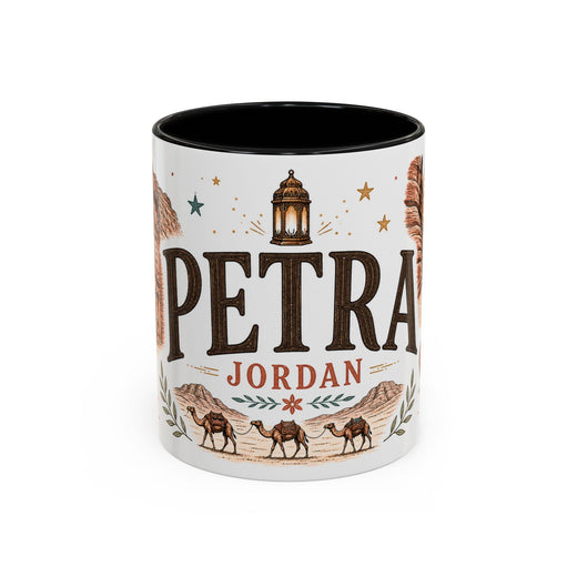 Petra Coffee Mug | Travel Destination Souvenir Gift | Accent Color Ceramic 11oz 15oz