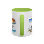 Virginia Beach Illustrated Travel Mug | City Souvenir Accent Coffee Mug | 11oz 15oz Ceramic Cup