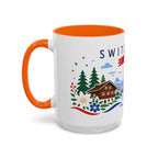 Switzerland Coffee Mug | Travel Souvenir Accent Mug | Country Gift Ceramic Cup 11oz 15oz