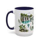 Plitvice Lakes Coffee Mug | Travel Destination Souvenir Gift | Accent Color Ceramic 11oz 15oz