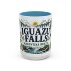 Iguazu Falls Coffee Mug | Travel Destination Souvenir Gift | Accent Color Ceramic 11oz 15oz