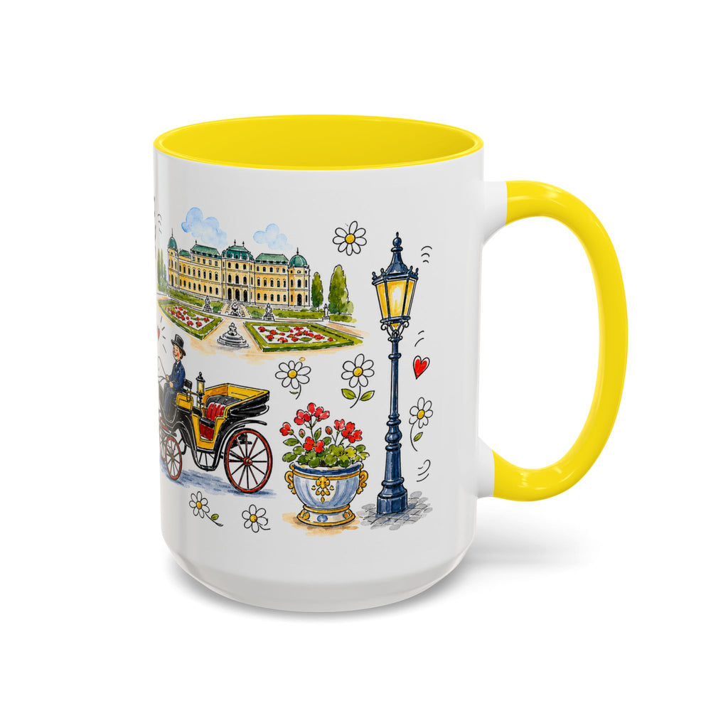 Vienna Travel Mug | European City Souvenir Accent Coffee Mug | 11oz 15oz Ceramic Cup
