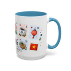 Hanoi Coffee Mug | Postage Stamp Collage Mug | Travel Souvenir Accent Cup 11oz 15oz