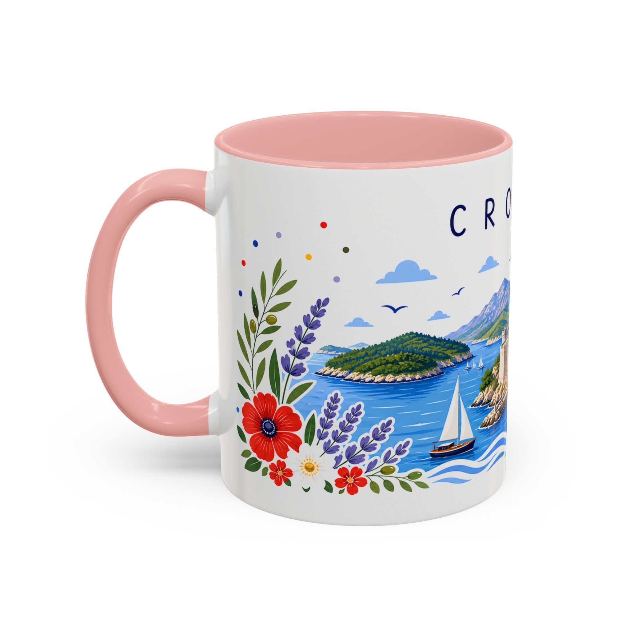 Croatia Coffee Mug | Travel Souvenir Accent Mug | Place Gift Ceramic Cup 11oz 15oz