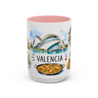 Valencia Illustrated Travel Mug | City Souvenir Accent Coffee Mug | 11oz 15oz Ceramic Cup