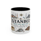 Istanbul Coffee Mug | Turkey Souvenir Travel Gift | Accent Color Ceramic 11oz 15oz