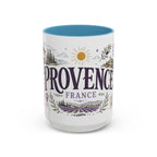 Provence Coffee Mug | Travel Destination Souvenir Gift | Accent Color Ceramic 11oz 15oz