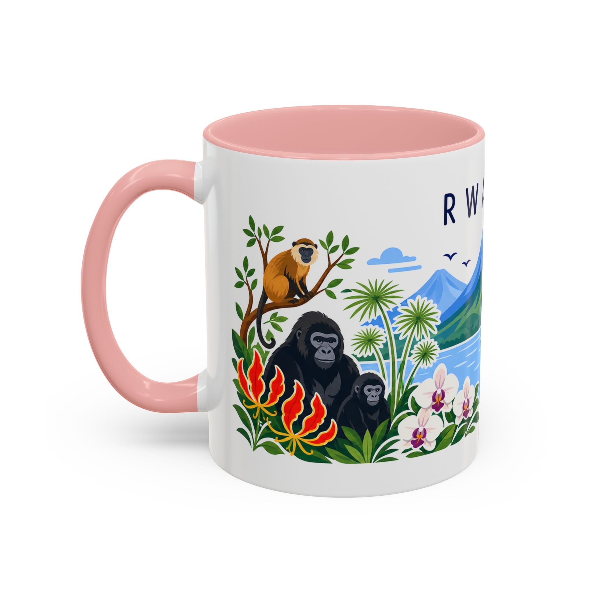 Rwanda Coffee Mug | Travel Souvenir Accent Mug | Country Gift Ceramic Cup 11oz 15oz