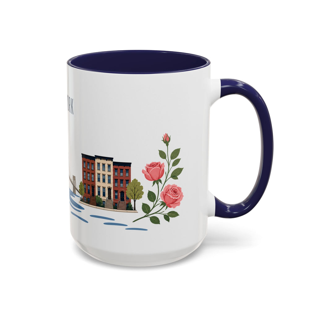 New York Coffee Mug | United States Travel Souvenir | Porcelain Decal City Gift | 11oz 15oz Accent Mug