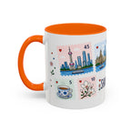 Shanghai Coffee Mug | Postage Stamp Collage Mug | Travel Souvenir Accent Cup 11oz 15oz