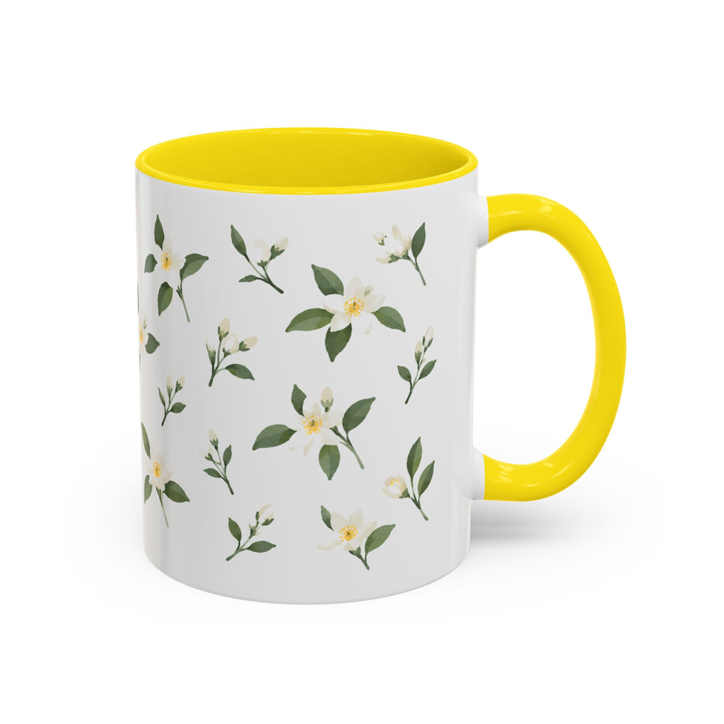 Florida Orange blossom Mug, State Flower Floral Coffee Cup, 11oz Botanical Gift