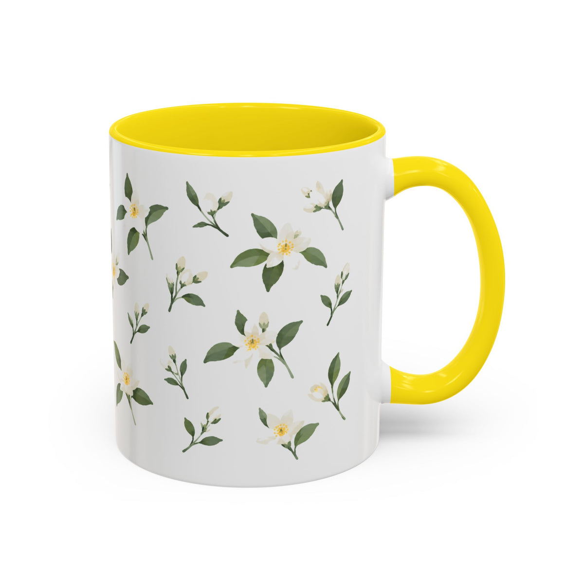 Florida Orange blossom Mug, State Flower Floral Coffee Cup, 11oz Botanical Gift