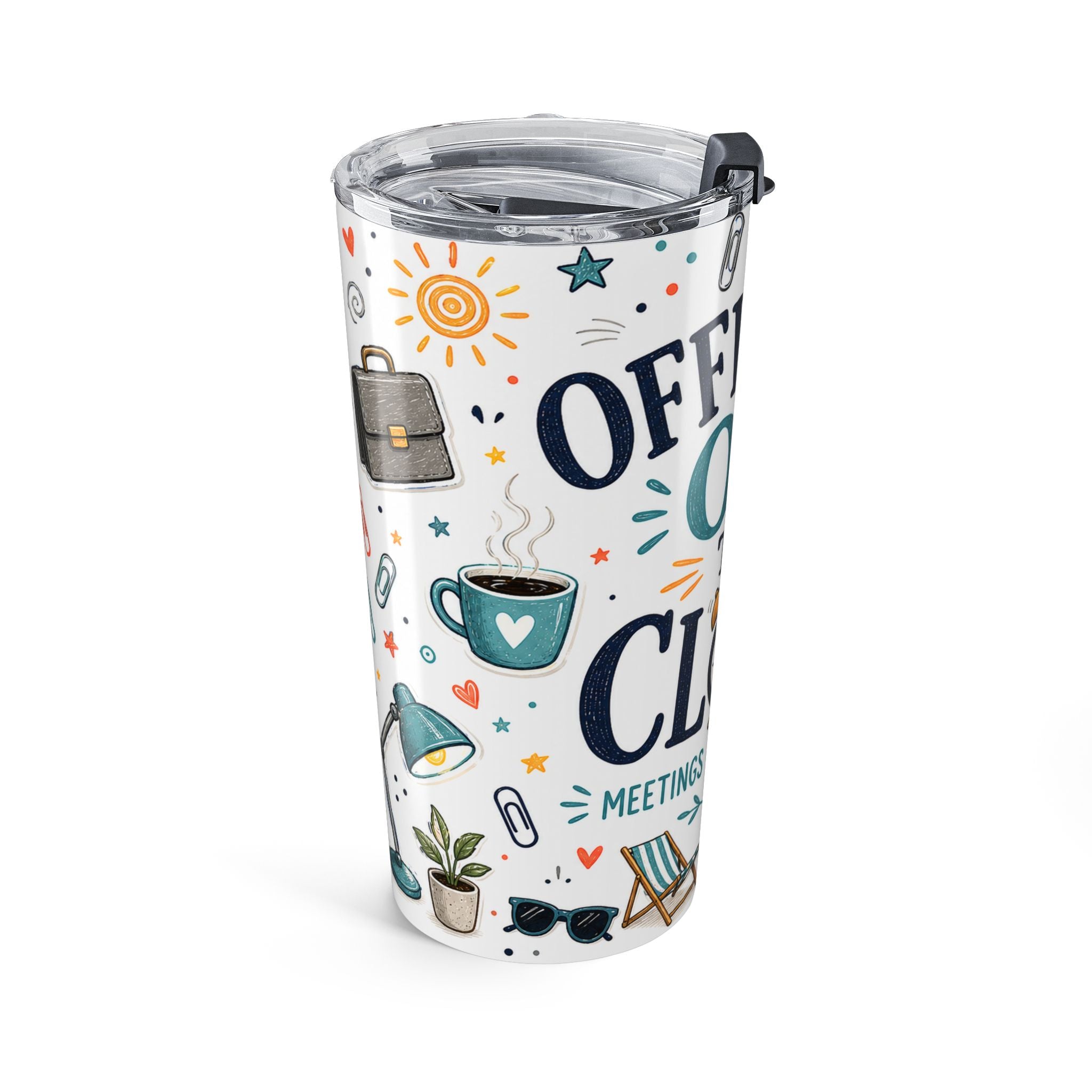 Officially Off The Clock 20oz Tumbler | Funny Retirement Gift | Insulated Stainless Steel Travel Cup