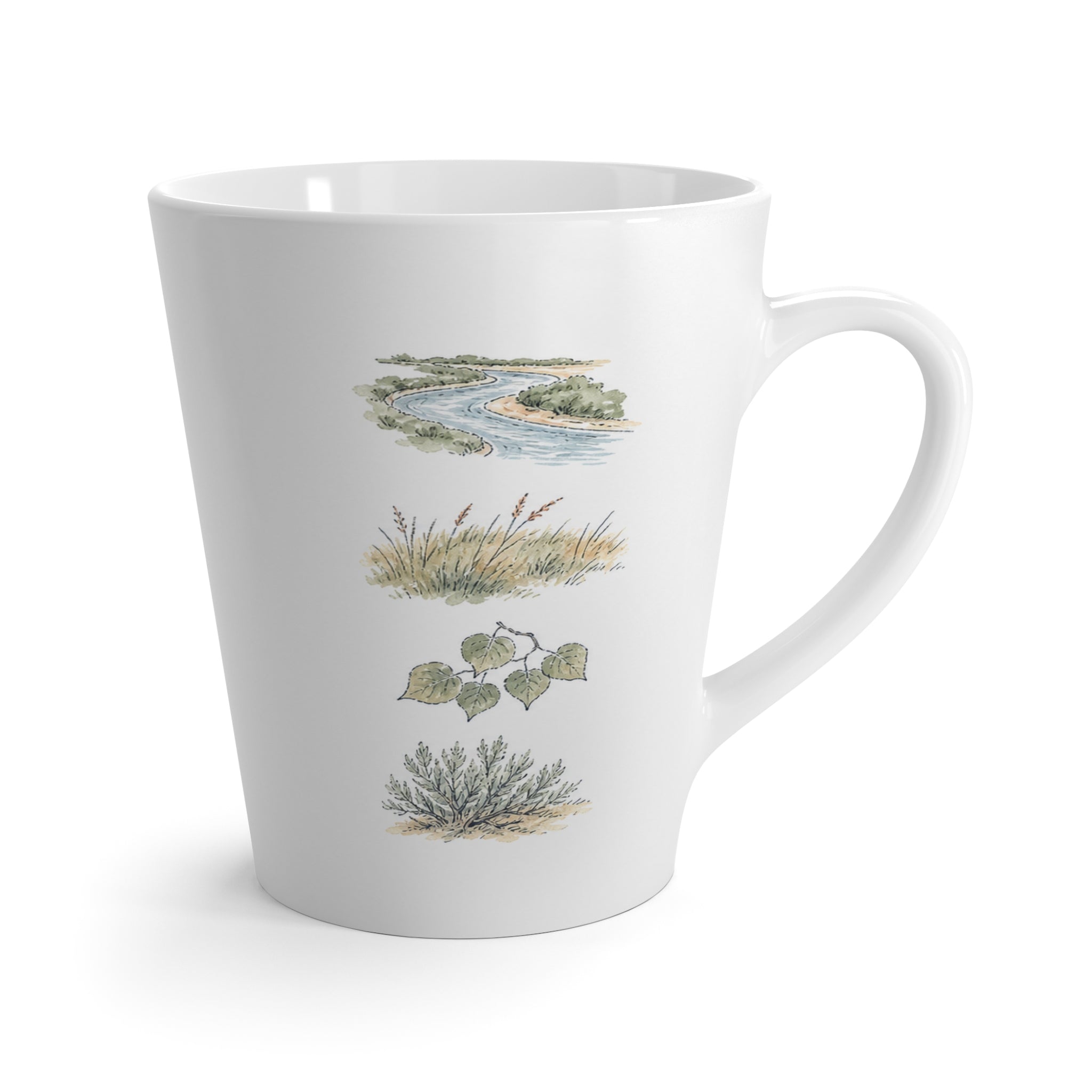 Theodore Roosevelt National Park Latte Mug | Pastel Watercolor Nature Coffee Cup | 12 oz Travel Souvenir Gift