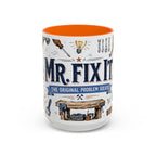 Mr Fix It Coffee Mug | Father's Day Gift for Dad | Accent Color Ceramic 11oz 15oz