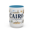 Cairo Coffee Mug | Egypt Souvenir Travel Gift | Accent Color Ceramic 11oz 15oz