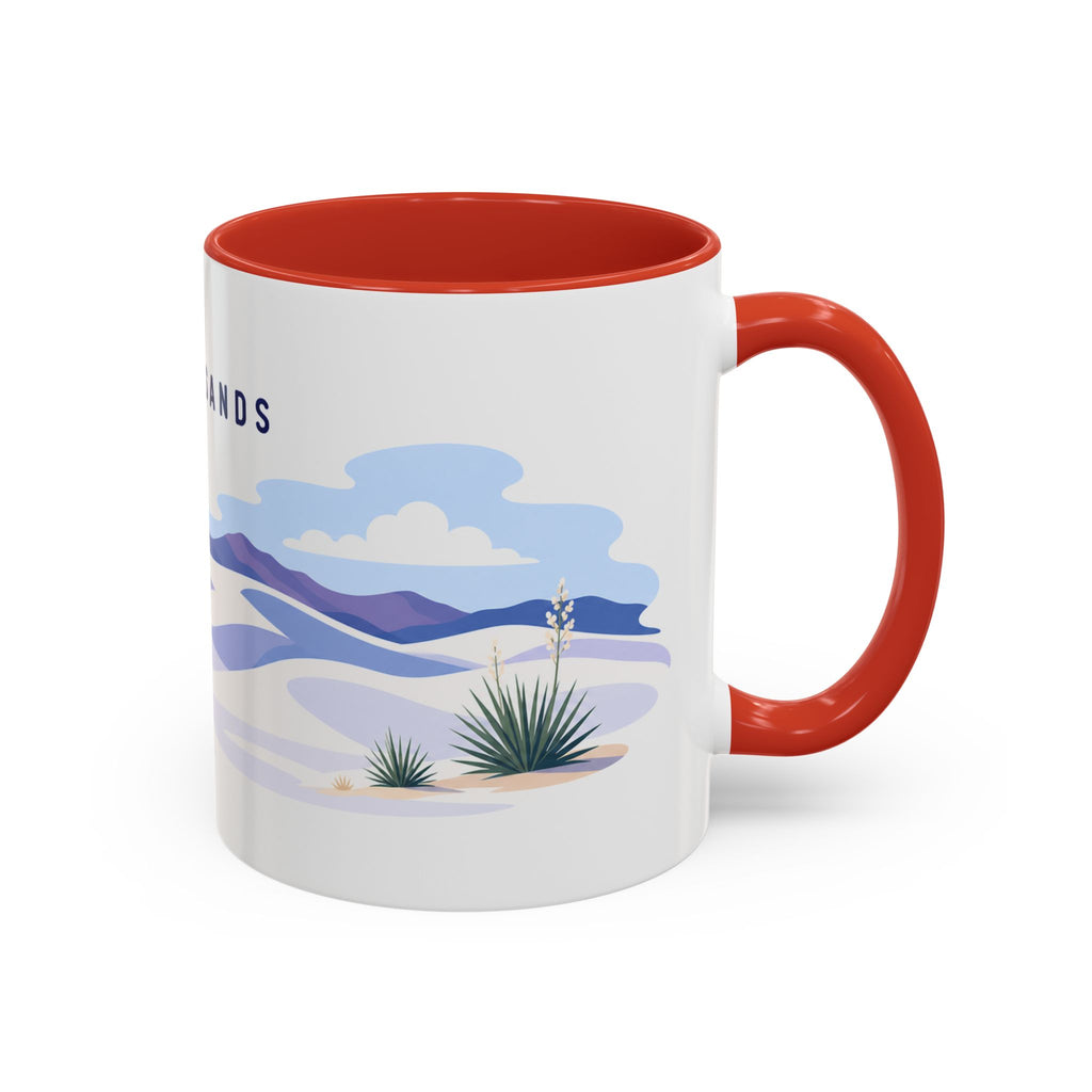 White Sands National Park Coffee Mug | Solid Color Block Park Souvenir | 11oz 15oz Accent Mug