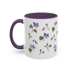 Wisconsin Wood Violet Mug, State Flower Floral Coffee Cup, 11oz Botanical Gift