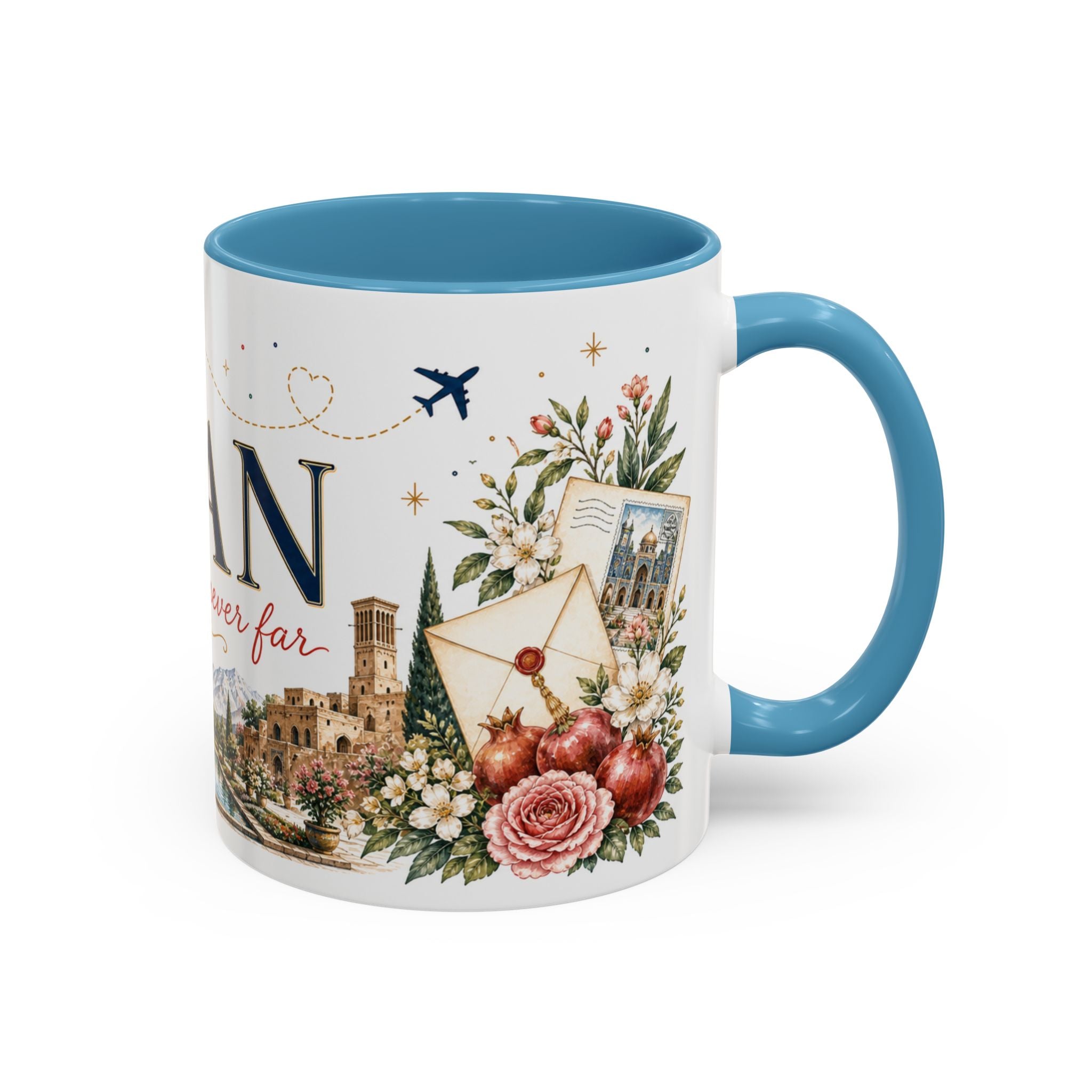 Iran Home Country Mug | Moving Away Gift | Long Distance Friendship | 11 oz 15 oz Accent Mug
