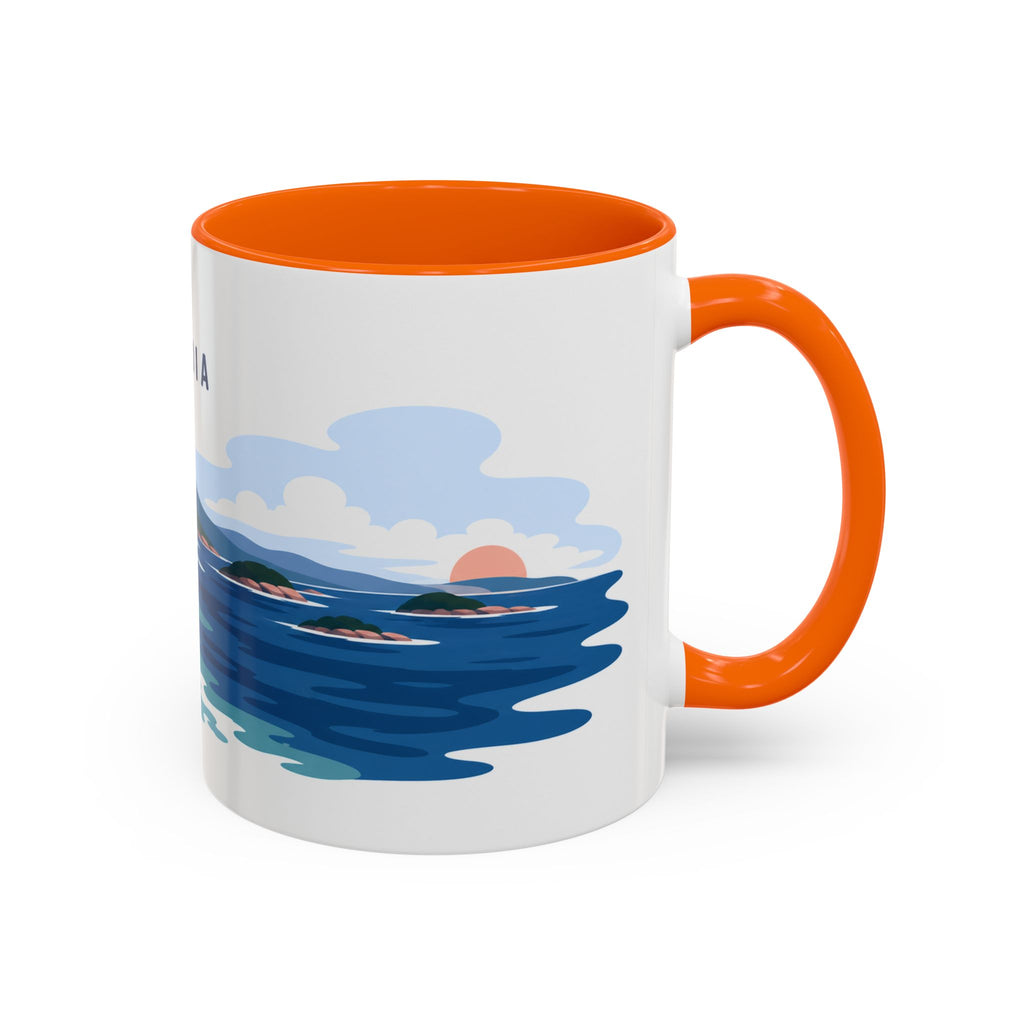 Acadia National Park Coffee Mug | Solid Color Block Park Souvenir | 11oz 15oz Accent Mug