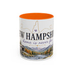 New Hampshire State Map Mug | Botanical Accents, Mountain Landscape Coffee Cup