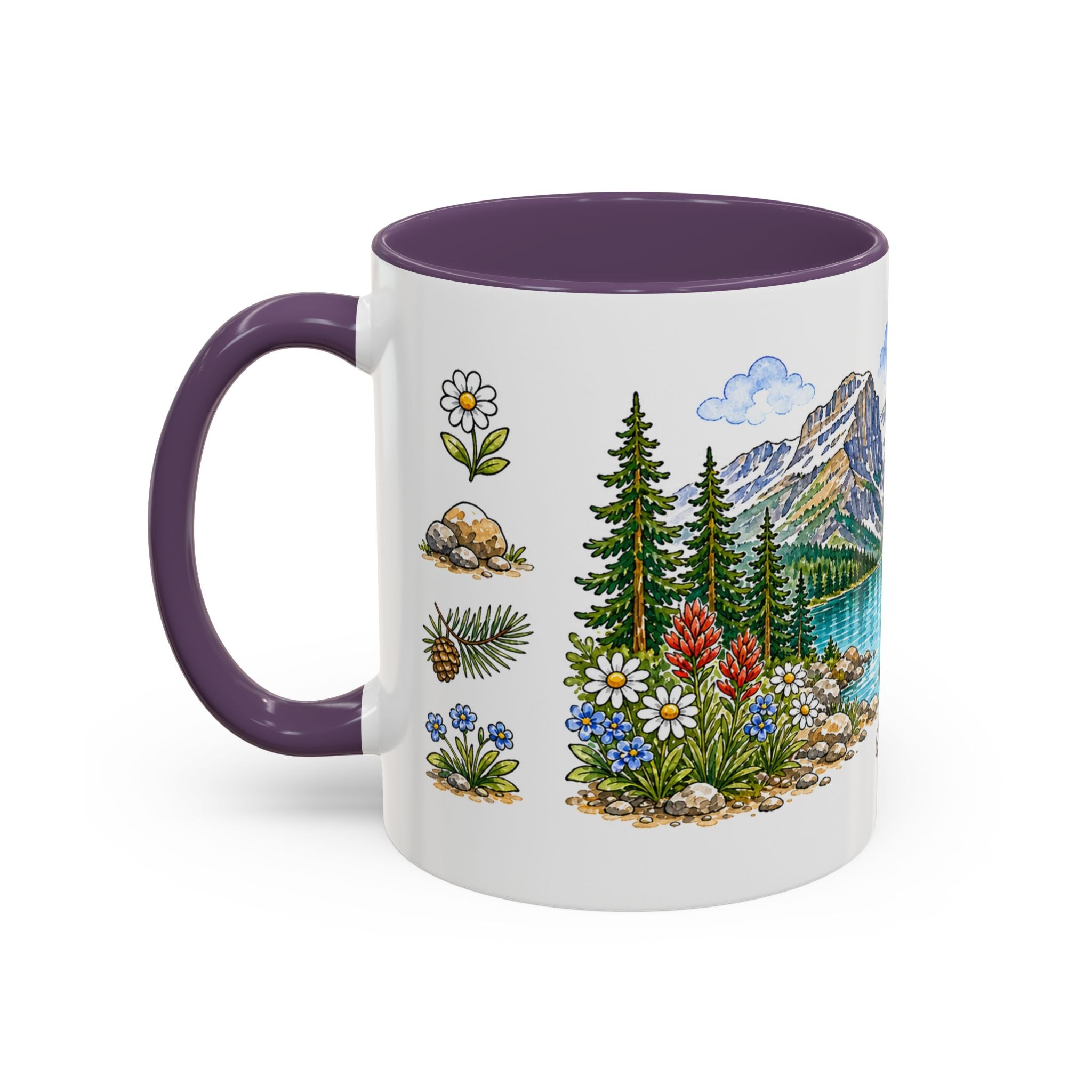 Glacier National Park Mug | US Travel Souvenir Accent Coffee Mug | 11oz 15oz Ceramic Cup
