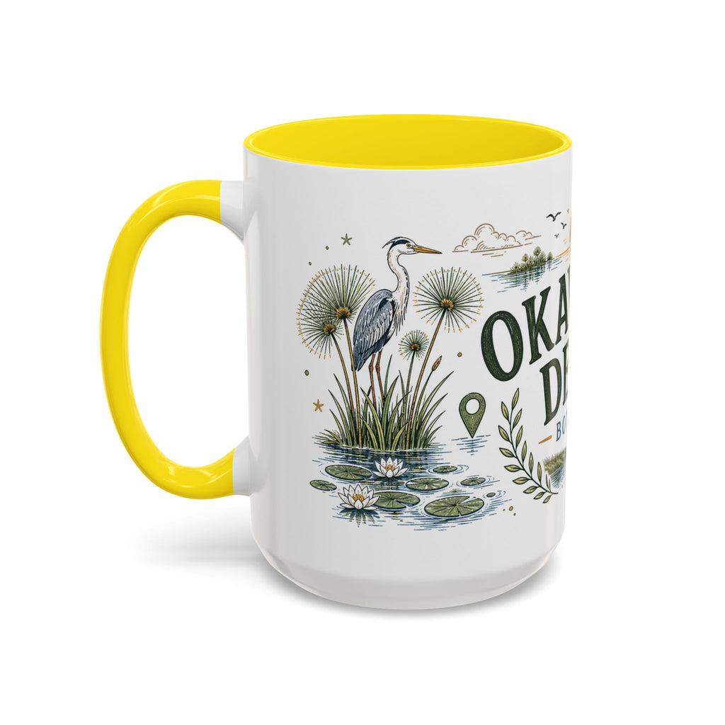 Okavango Delta Coffee Mug | Travel Destination Souvenir Gift | Accent Color Ceramic 11oz 15oz