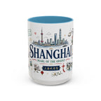 Shanghai Coffee Mug | China Souvenir Travel Gift | Accent Color Ceramic 11oz 15oz