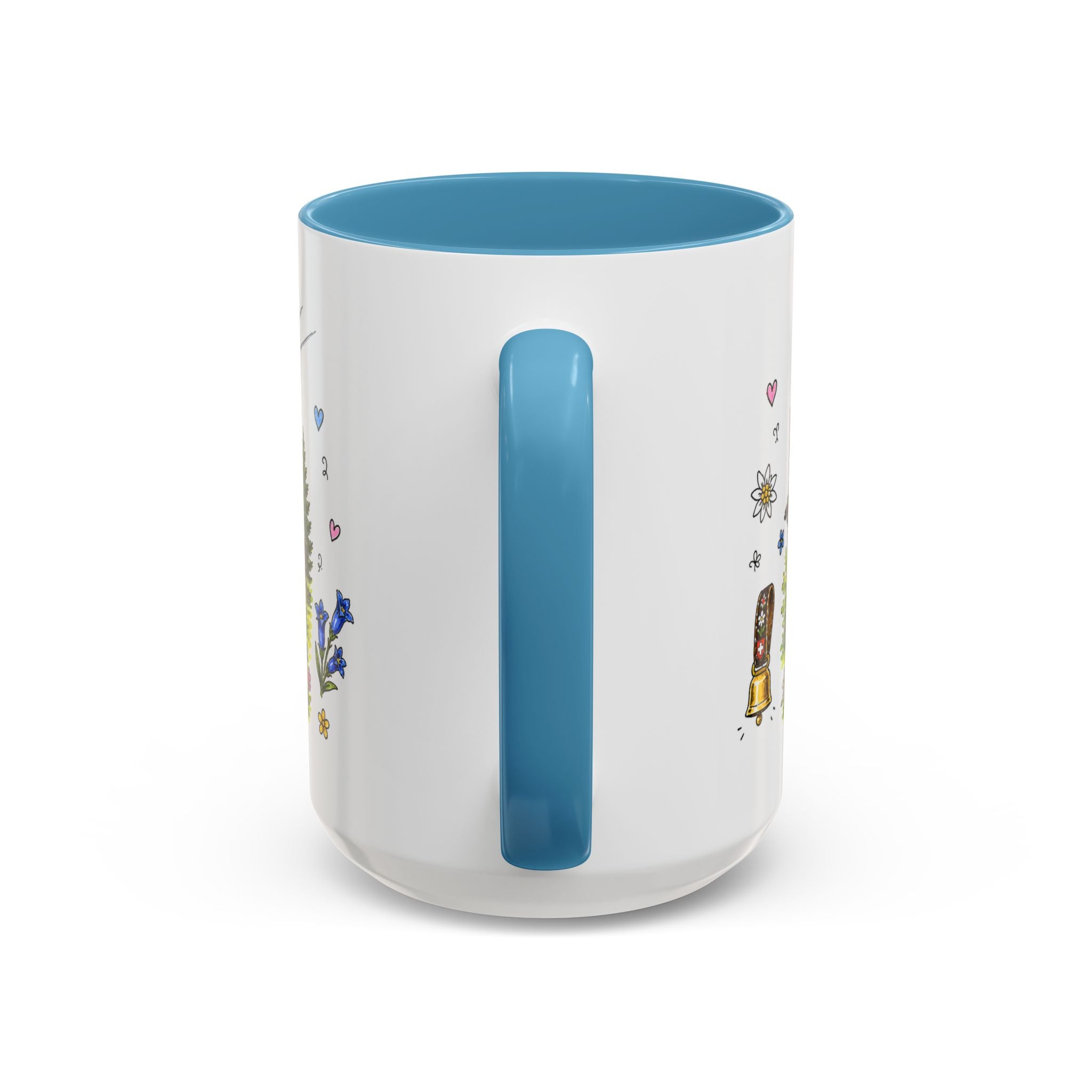 Grindelwald Illustrated Travel Mug | Switzerland Souvenir Accent Coffee Mug | 11oz 15oz Ceramic Cup