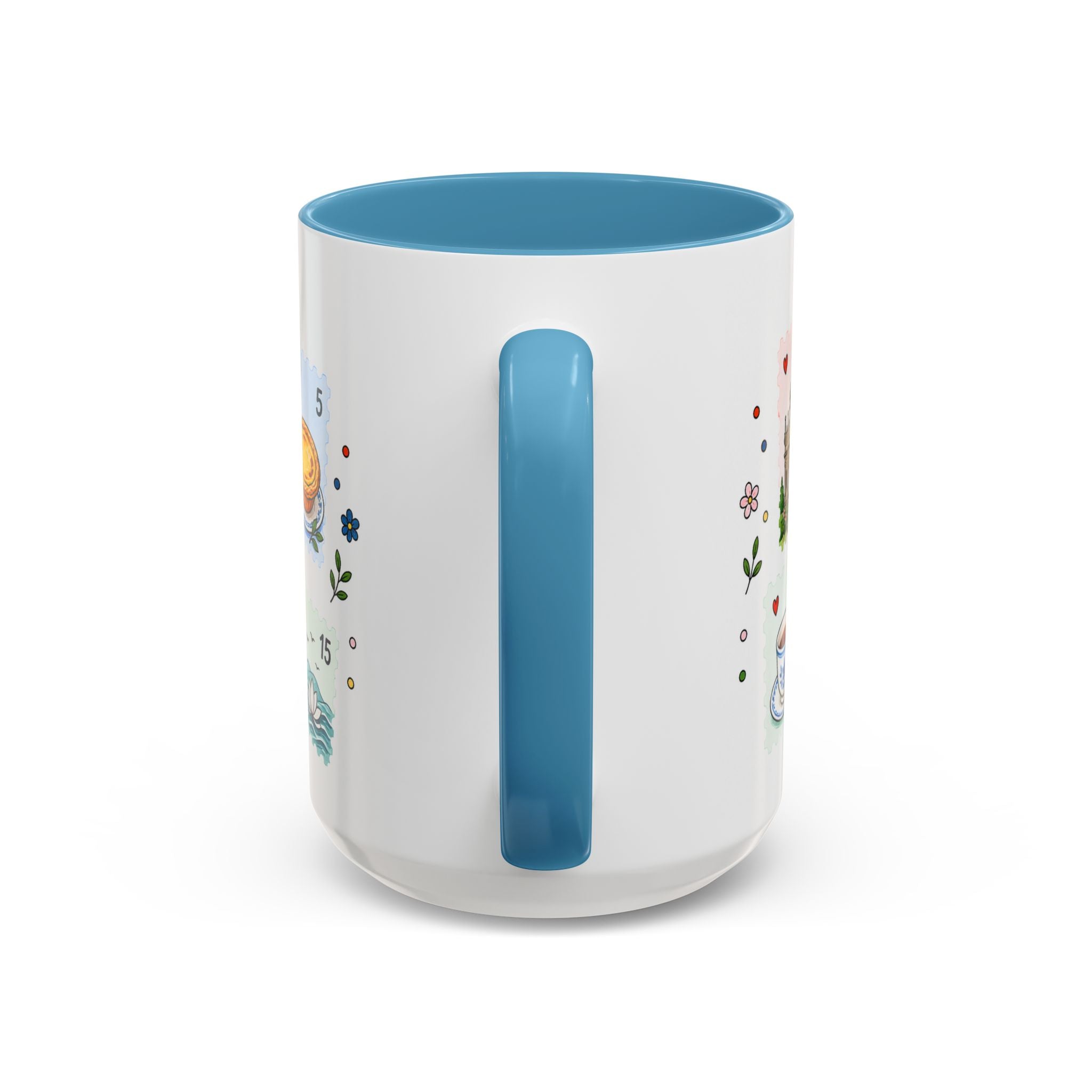 Macau Coffee Mug | Postage Stamp Collage Mug | Travel Souvenir Accent Cup 11oz 15oz