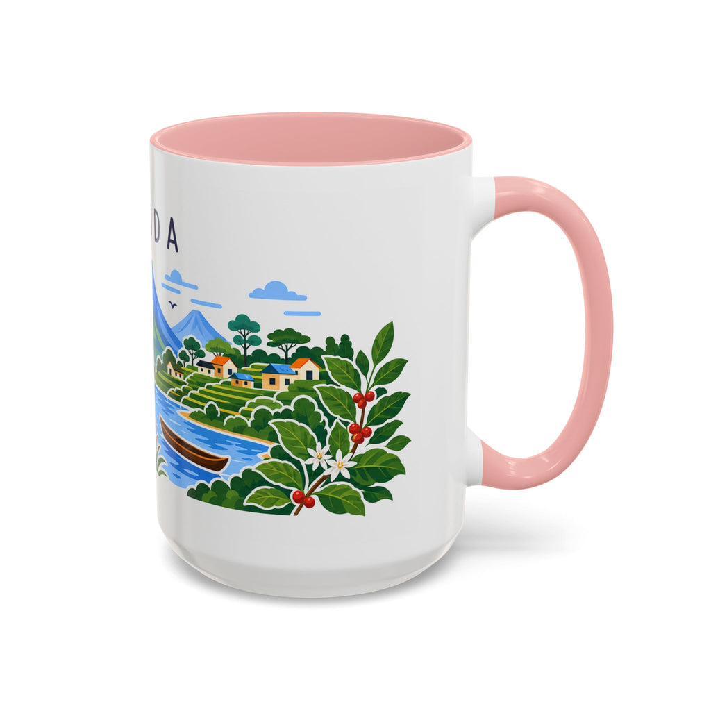 Rwanda Coffee Mug | Travel Souvenir Accent Mug | Country Gift Ceramic Cup 11oz 15oz