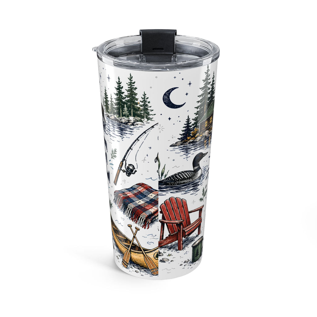Cabin Country Lake Life 20oz Tumbler | Canada Cottage Gift | Insulated Stainless Steel Travel Cup