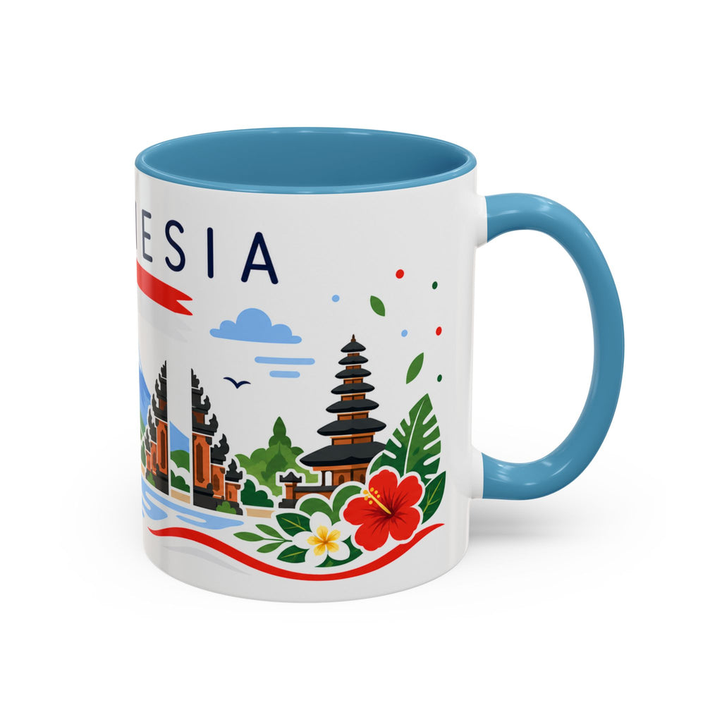 Indonesia Coffee Mug | Travel Souvenir Accent Mug | Country Gift Ceramic Cup 11oz 15oz
