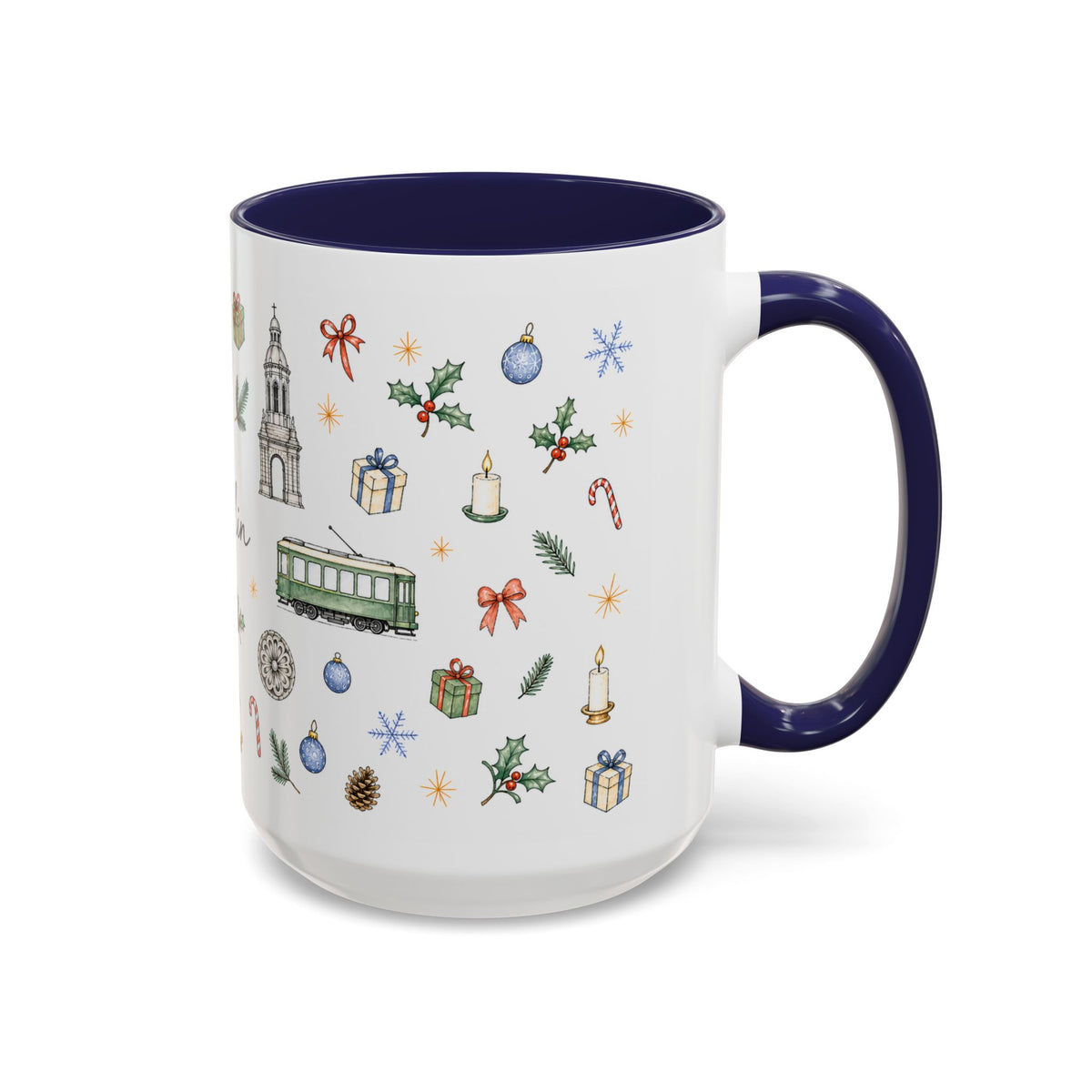 Dublin Christmas Mug | Watercolor City Souvenir, Holiday Travel Gift (11oz/15oz)