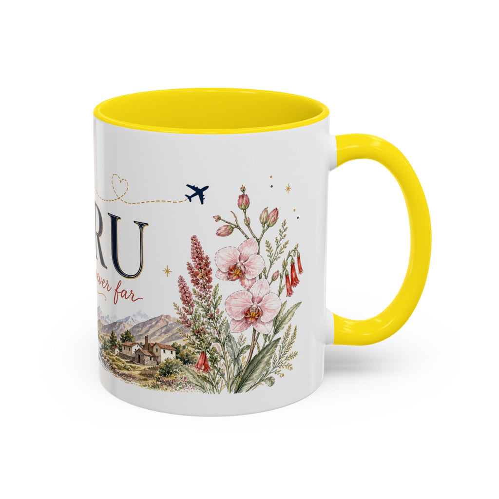 Peru Home Country Mug | Moving Away Gift | Long Distance Friendship | 11 oz 15 oz Accent Mug