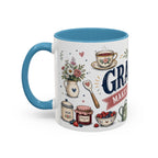 Grandma Makes Life Sweeter Coffee Mug | Gift From Grandkids | Accent Color Ceramic 11oz 15oz