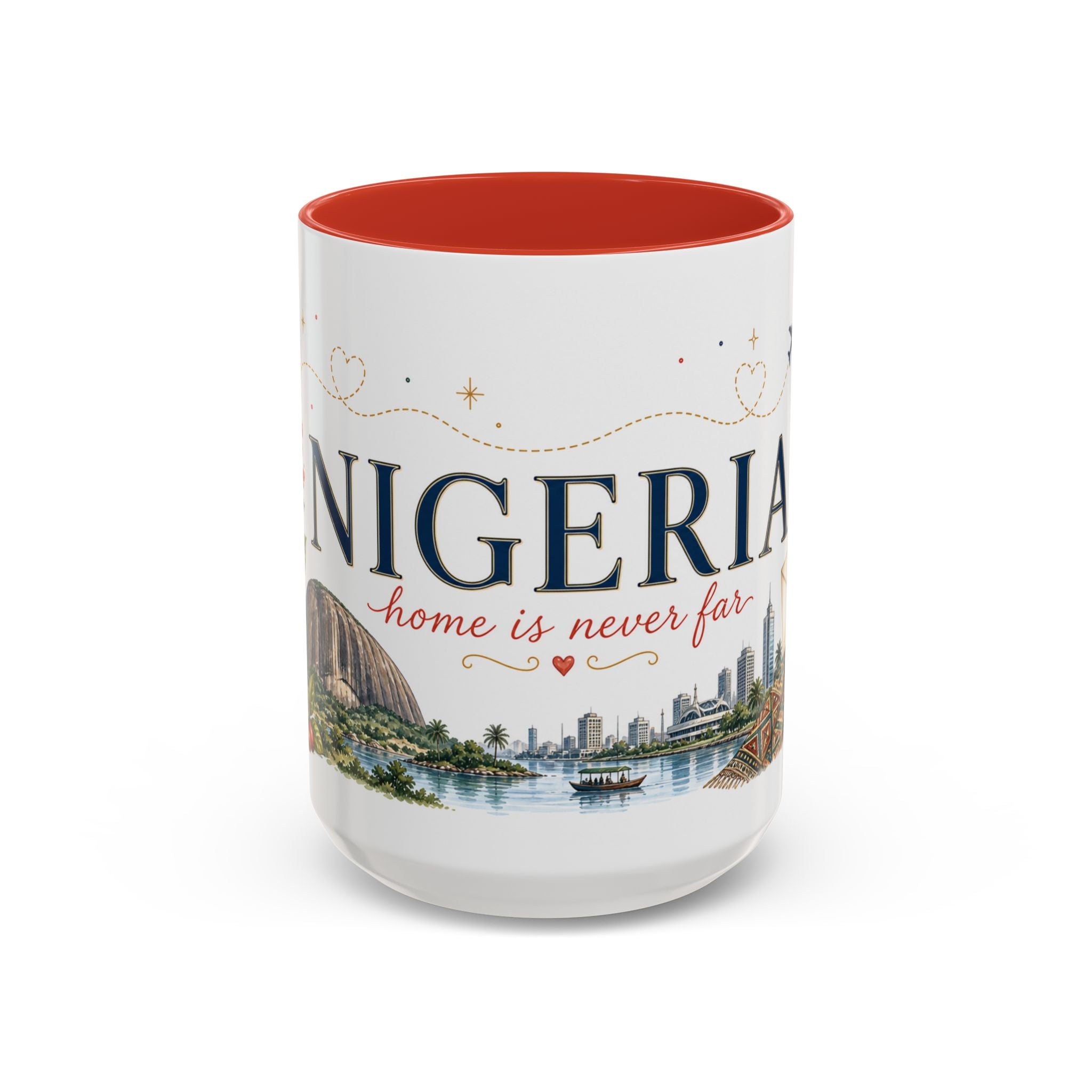 Nigeria Home Country Mug | Moving Away Gift | Long Distance Friendship | 11 oz 15 oz Accent Mug