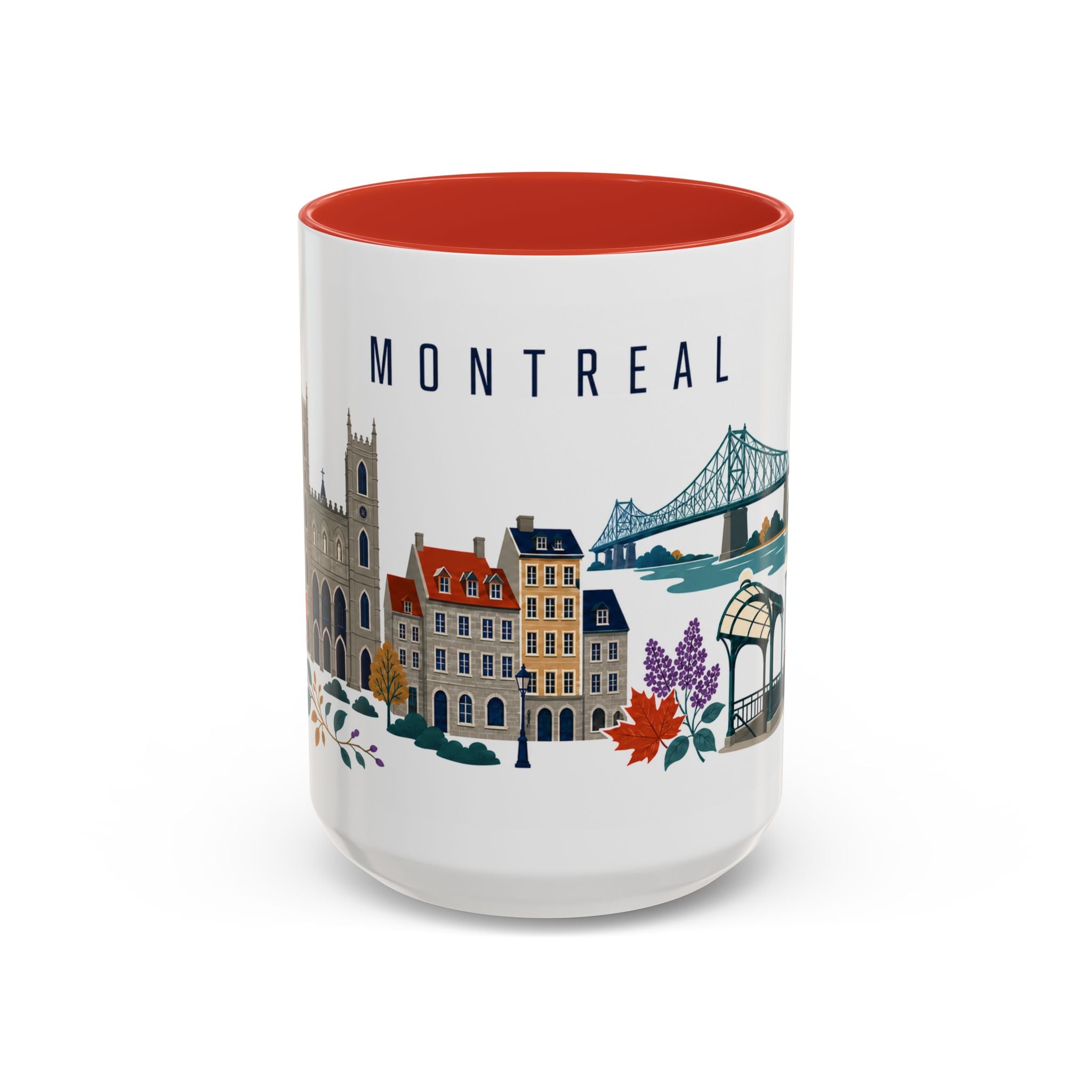 Montreal Coffee Mug | Canada Travel Souvenir | Porcelain Decal City Gift | 11oz 15oz Accent Mug