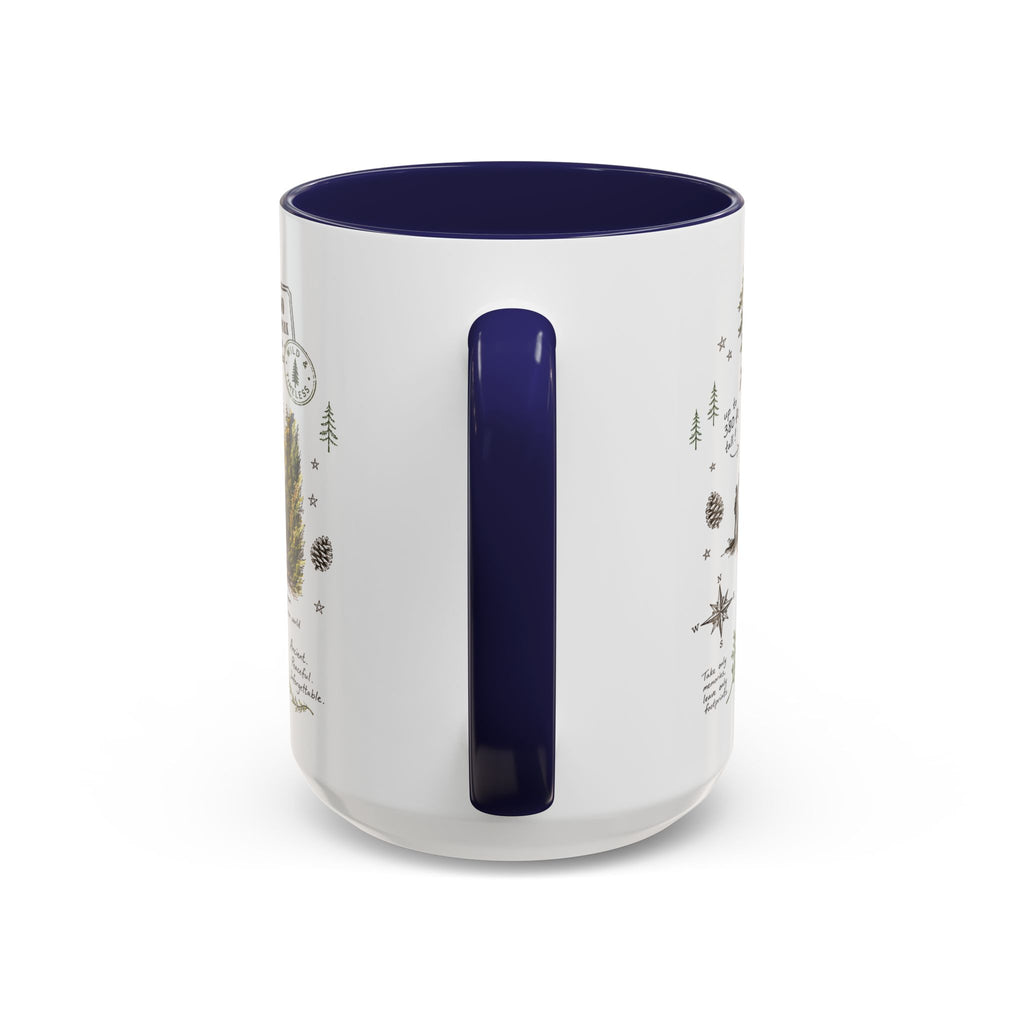 Redwood National Park Coffee Mug | California Coastal Forest Hiking Gift | Accent Color Ceramic 11oz 15oz