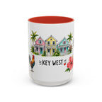 Key West Illustrated Travel Mug | City Souvenir Accent Coffee Mug | 11oz 15oz Ceramic Cup