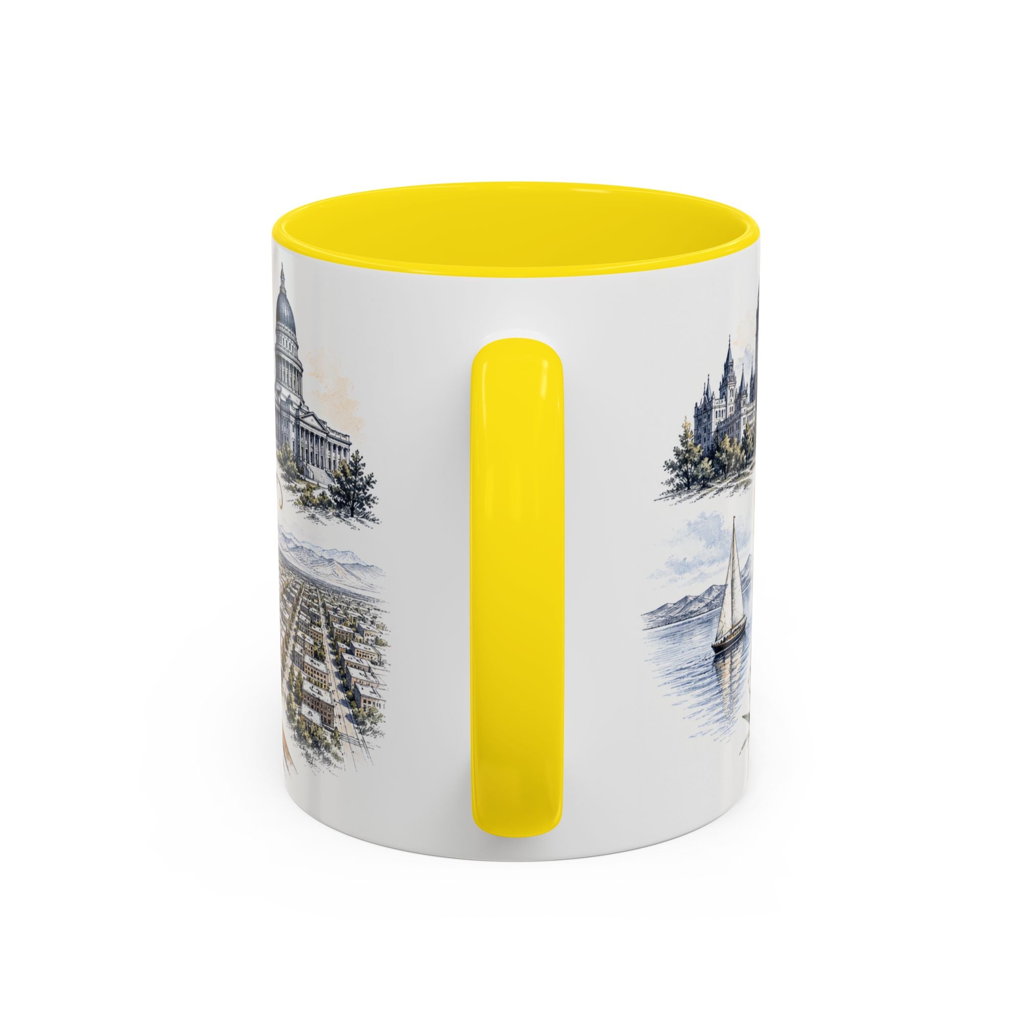 Salt Lake City Coffee Mug | United States Travel Souvenir | Vintage Illustrated City Gift | 11 oz 15 oz Accent Mug